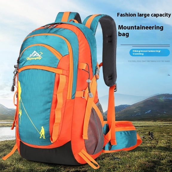 Nylon Fabric Outdoor Sports Mountaineering Hiking Camping Multi-functional Outdoor Backpack,36to55L