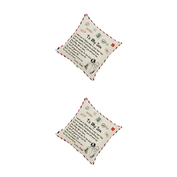 Speravity Funda de almohada con diseño de sobre, funda de almohada decorativa con forma cuadrada, funda de almohada para hija, hijo, sofá cama, cojín Type5 NO5 Speravity CBP587641