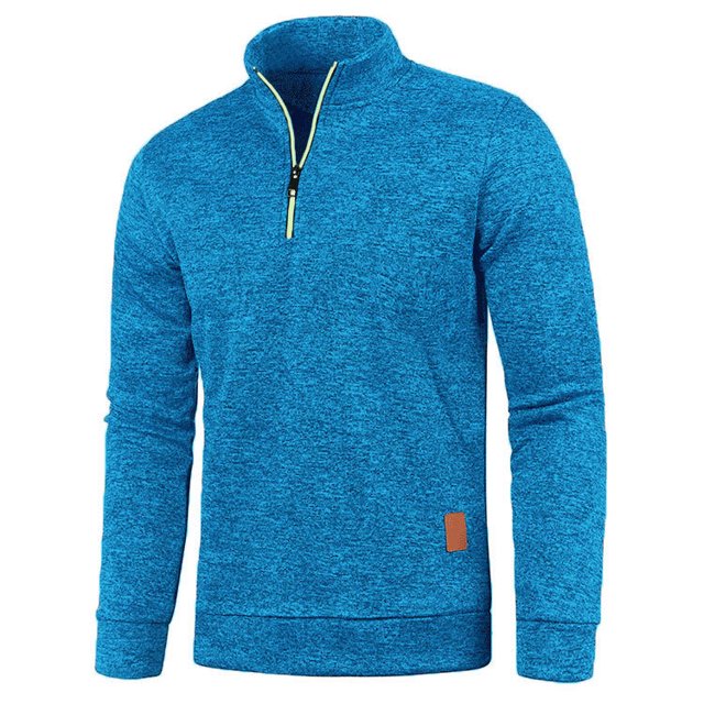 Men's Half Zip Pullover Without Hood Men for Solid Work Jumper Oversize Winter Sports Work Jumper Sweater Men