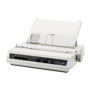 Restored Oki MICROLINE 186 Dot Matrix Printer High-Speed Impact Printer, 136 Columns, Serial, Parallel, USB, Continuous & Cut Sheet Paper Support