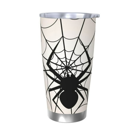 

Cauagu Spiders On The Web 1 Pattern 20oz Tumbler Stainless Steel Vacuum Insulated Tumbler with Lid Insulated Coffee Mug Thermal Cup with Splash Proof Sliding Lid-Without Straw