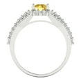 thumbnail image 4 of 1.76ct round cut yellow natural citrine 18k white gold halo Bridal Wedding Engagement Promise Anniversary Ring for Women size 4.5, 4 of 7