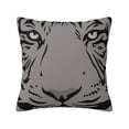 thumbnail image 1 of ZICANCN Tiger Texture Pattern Grey Black Throw Pillow Covers, Bed Couch Sofa Knit Decorative Pillow Covers for Living Room Farmhouse, 12"x12", 1 of 8