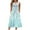 Light Blue, variant on Drses Women's Floral Print Sleeveless Midi Dress with Pockets - Round Neck A-Line Casual Beach Sundress & Loose T-Shirt Style