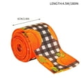 thumbnail image 3 of Btomtd 177.16"x2.36" Thanksgiving Theme Ribbon with Pumpkin Maple Leaf and Truck Motifs for Festival Ornaments and Decorative Table Settings Holiday Ribbon, B, 3 of 5