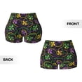 thumbnail image 5 of Naloa Mardi Gras6 Biker Shorts for Women Seamless Scrunch Short Women’s Yoga Shorts for Gym Running Sport Shorts - XX-Large, 5 of 9