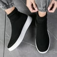 thumbnail image 6 of Women Men Sneakers Breathable Sock Shoes Slip on Mesh High Top Casual Shoes US12, 6 of 6