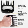 thumbnail image 2 of Bear Claws Meat Shredder for BBQ - Perfectly Shredded Meat, These Are The Meat Claws You Need - Best Pulled Pork Shredder Claw x 2 For Barbecue, Smoker, Grill (Black) Black, 2 of 9