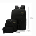 thumbnail image 1 of Travel Laptop Backpack, Large Business Carry Backpack with Crossbody and Coin Purse, Durable College Bag Three Piece Set, 1 of 9
