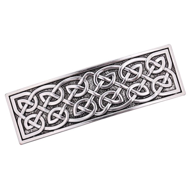 Pinza para el pelo vikinga grande: pasador para el pelo para accesorios de cabello grueso para mujeres y Plata 02