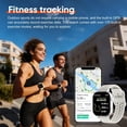 thumbnail image 3 of Smart Watch with 2 Bands: Step & Calorie Counter, Heart Rate & Oxygen Sensor, GPS Running, Swimming, Walking, Sports Tracker, Waterproof, Health Monitoring, Music & Call Alert Men Women iOS/Android, 3 of 17