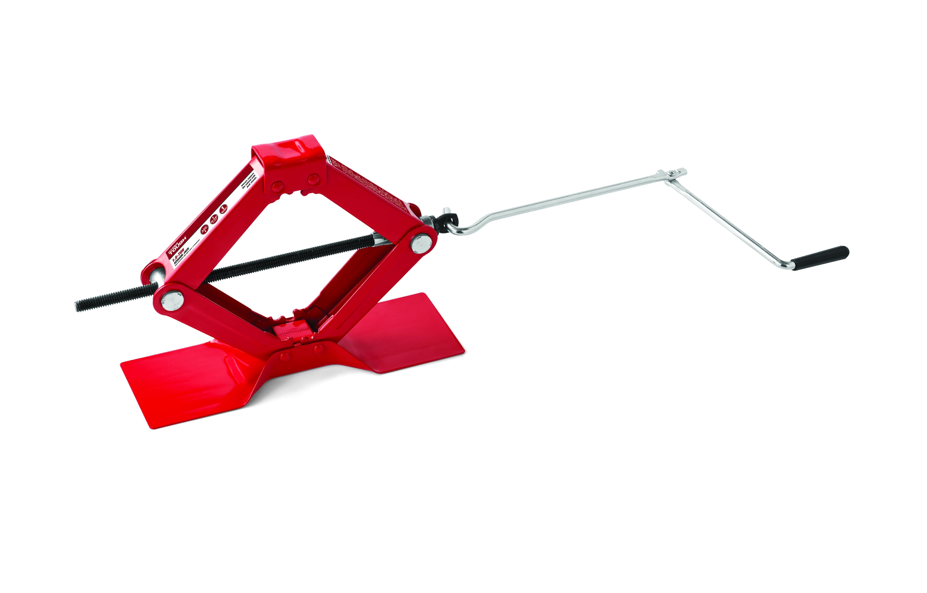 Hyper Tough 1-1/2 Ton Scissor Jack with Large Base Red - T10152W