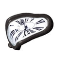 thumbnail image 4 of Melting Clock Retro Decorative Electroplated Metal Paint Desk Table Clock, Sturdy Movement, Housewarming Present for Relatives, Best for Office, Plastic, 4 of 8