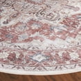 thumbnail image 3 of SAFAVIEH Arizona Alaia Medallion Polyester Area Rug, Rust/Beige, 6' x 6' Round, 3 of 7