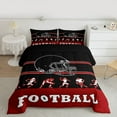 thumbnail image 2 of jejeloiu Boys Ball Game Bedding Comforter Set,American Rugby Sport Twin Comforter Sets,Black Football Helmet Bedding Set For Boys Kids,Microfiber Bedroom Decor Reversible,2 Pieces, 2 of 8