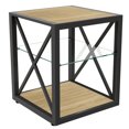 thumbnail image 3 of Tcbosik 3-Tier End Table, Modern Side Table with Glass Shelf, Nightstand for Living Room, Bedroom, Natural, 3 of 9