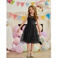 thumbnail image 6 of Arshiner Toddler Girl Dresses Formal Special Occasion Glitter Funeral Graduation Tulle Sparkle Sundress, 6 of 7