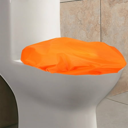 Raindrops  2 Pcs Cottage Toilet Lid Cover Decorative Knob Covers Orange