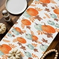 thumbnail image 2 of Orange Blue Pumpkin Table Runner, Autumn Thanksgiving Kitchen Dining Table Decoration for Home Party Decor 13x108 Inches, 2 of 9