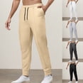 thumbnail image 3 of XINPING Mens Casual Pants Free Athletic Fit Neutral Tone Casual Pants Baggy -Resistant Flat-Front Chino Pant, 3 of 6