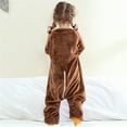 thumbnail image 2 of WIBACKER 6M-6Y Baby Warm Flannel Sleeping Bag, Infant Sleepsuit, Kids Toddler Boys Girls Long Sleeve Double Zipper Wearable Sleep Sack - Bear, 2 of 8