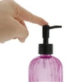 thumbnail image 3 of Unique Bargains 1 Pc Convenient Vertical Stripes Soap Dispenser 13.53oz Purple Black, 3 of 6