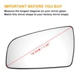 thumbnail image 3 of Unique Bargains Left Driver Side Rearview Mirror Glass Replacement Heated Fit for for OPEL for VAUXHALL Zafira B 05-08, 3 of 6