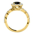 thumbnail image 3 of Aonejewelry 2 Ct. Ttw Bridal Set Black and White Diamond Halo Engagement Ring In 14K Yellow Gold, 3 of 4