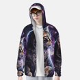 thumbnail image 2 of Fotbe Purple Moon Cat Chaqueta con Protección Solar UPF 50+ para Hombre y Mujer, Camisa con Capucha y Bolsillos-XX-Large, 2 of 7