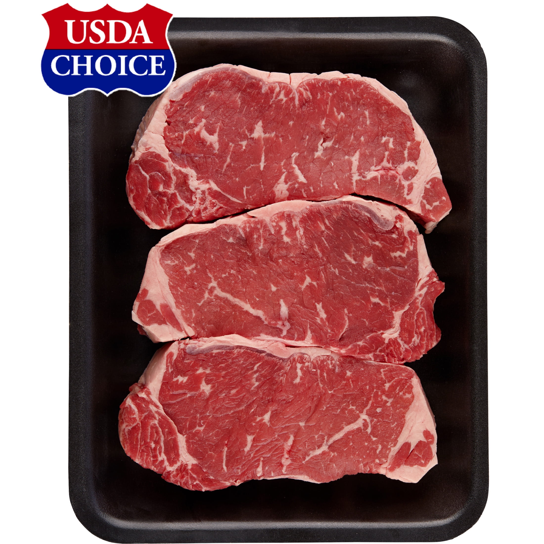 Beef Choice Angus New York Strip Steak Family Pack, 1.53 2.63 lb Tray