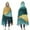 Teal Marble Gold, variant on Wearable Blanket,Teal Gold Marble Pattern Hooded Wearable Flannel Blanket for Adults & Teens,Winter Poncho Shawl Wrap Cape Cozy Anti-Pill,50"x60"