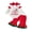 White A, variant on Loicainy Infant Baby Girls Christmas Outfit 3 6 9 12 18 Months Letters Print Romper with Plaid Pants Headband Clothes Set