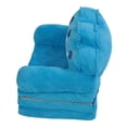 thumbnail image 4 of Foldable Cartoon Chair, Lovely Crown Multi Functional, Kindergarten Reading Sofa, Blue, with Cloth Material, for Indoor and Outdoor Use, 4 of 7