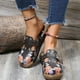 thumbnail image 1 of Sandalias de tacón plano de color con empalme para mujer Wmkox8yii ytu774, 1 of 9