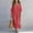 Red, variant on Ovbmpzd Solid Summer Dresses for Women Maxi Blue Maxi Shift Dresses Elbow-Length Casual V-Neck Dresses Dresses,L