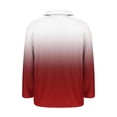 thumbnail image 2 of XPMWRP Women's Plus Size Gradient Color Fleece Jacket Long Sleeve Button Down Casual Coats Lapel Collar Winter Loose Jacket with Pockets Red S, 2 of 7