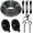 Black, variant on Tootaci 150Ft Clothesline Outdoors Kit, Black Pvc Coated Heavy Duty Stainless Steel Wire with 2PCS Pulley System, M8 Metal Hooks, 3 Separator for Outside