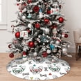 thumbnail image 5 of Lsque Cute French Bulldog Print Christmas Tree Skirt, Tree Skirt with Ties or Velcro, Perfect for Holiday Decorations, Halloween, and New Year-48", 5 of 7