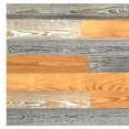 thumbnail image 4 of HomeRoots 478471 0.25 x 5 x 48 in. Thermo Treated Gold Whitewash & Gray Mixed Color Wood Wall Plank Set, 4 of 5