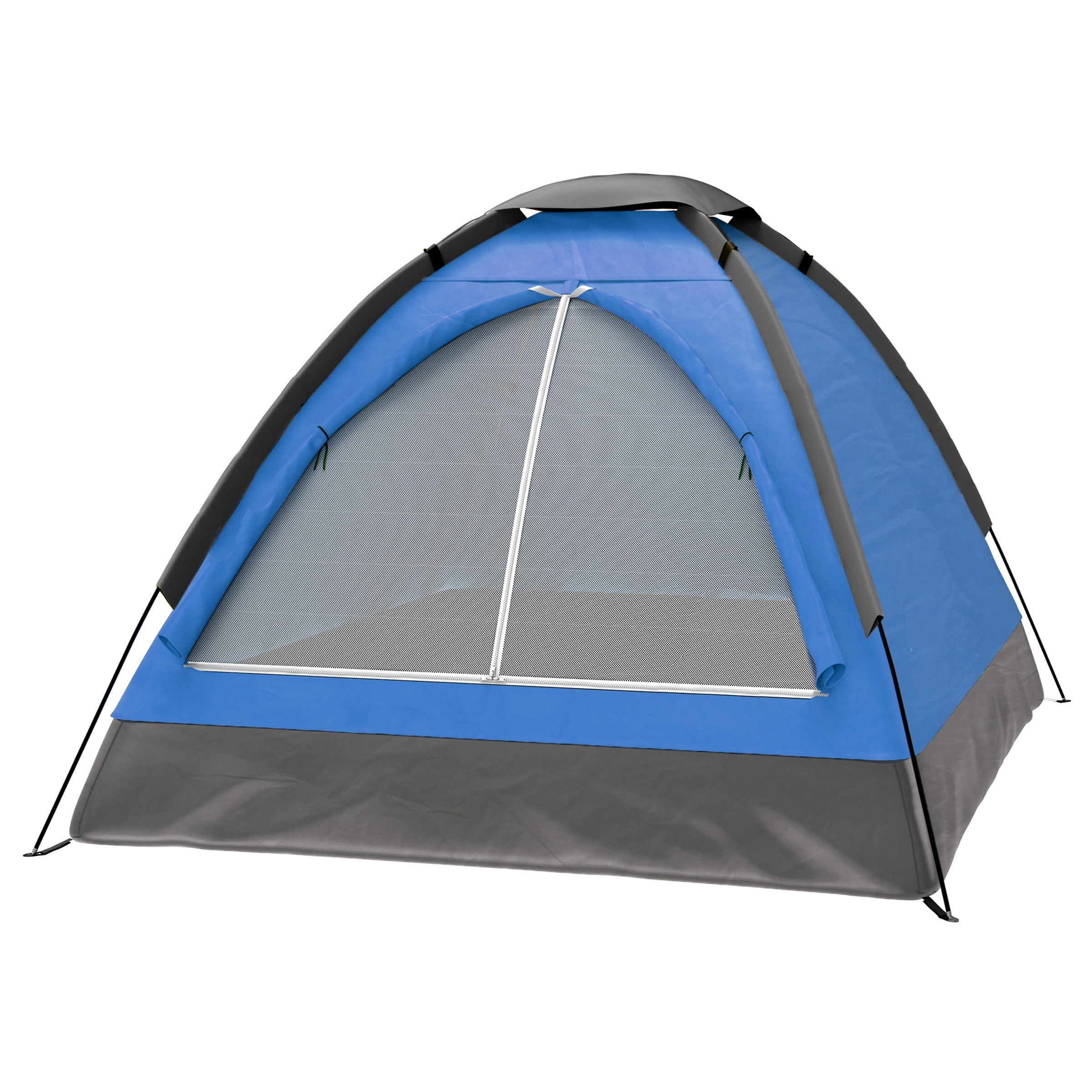 2-Person Camping Tent - Includes Rain Fly and Carrying Bag - Lightweight Outdoor Tent for Backpacking Hiking or Beach by Wakeman Outdoors (Blue)