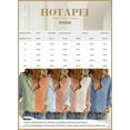 thumbnail image 4 of HOTAPEI Button Down Shirts for Women V Neck Color Block Blouses Casual Long Sleeve Shirt Tops, 4 of 4