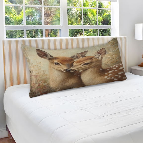 Pillow Case Plush Pillow Deers Painting Case standard size/King size/Queen size Bed Pillow Pillowcases