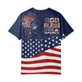thumbnail image 4 of Iaqnaocc 4th Of July Shirts for Women Independence Day Short Sleeve 250 Anniversary Usa Flag Patriotic 250th Anniversary Flag Tee Shirts Usa Flag Red White and Blue T Shirts for Women Blue M, 4 of 5