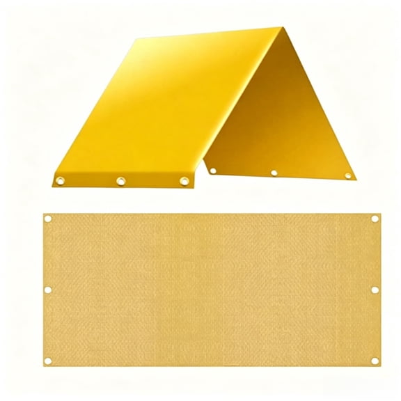 Playground Replacement Canopy Roof Canopy Cover, 52in x 90inReplacement Tarp for Kids Playground Proof Swingset Shade Canopy (Yellow, 6* Install Stake)