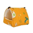 thumbnail image 2 of Hamaca para hámster, cama para jugar, jaula para dormir, accesorios, escondite, casa cálida colgante amarillo Yuyangstore Hamaca de hámster, 2 of 8