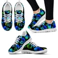 thumbnail image 1 of Zapatillas deportivas informales con estampado de calavera degradada vintage para mujer, zapatos planos ligeros con cordones para mujer, calzado suave, 1 of 6