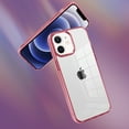 thumbnail image 4 of Clear Case for Apple iPhone 12/ 12 Pro, Crystal Clear Transparent TPU Back Cover Anti-Yellow Shockproof Anti-Scratch Slim Fit Shell Phone Case for Apple iPhone 12/ 12 Pro, Pink, 4 of 6