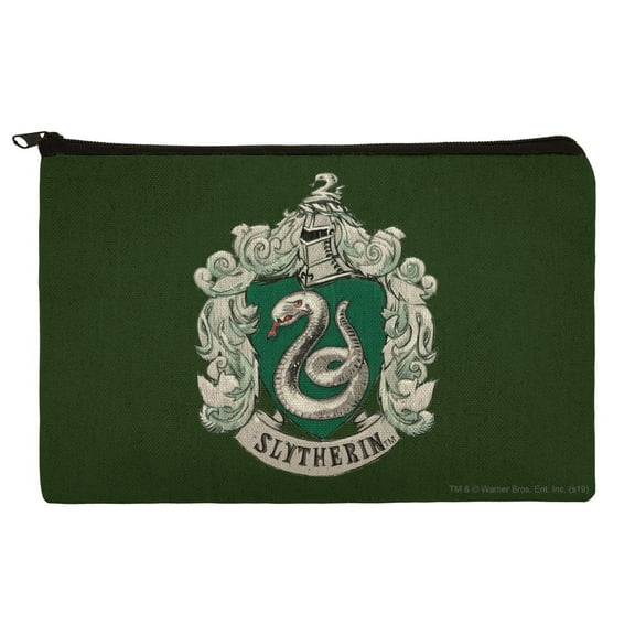 Harry Potter Slytherin Painted Crest Makeup Cosmetic Bag Organizer Pouch