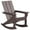 Dark Brown, variant on Parkdale Outdoor HDPE Plastic Adirondack Rocking Chair in Dark Brown