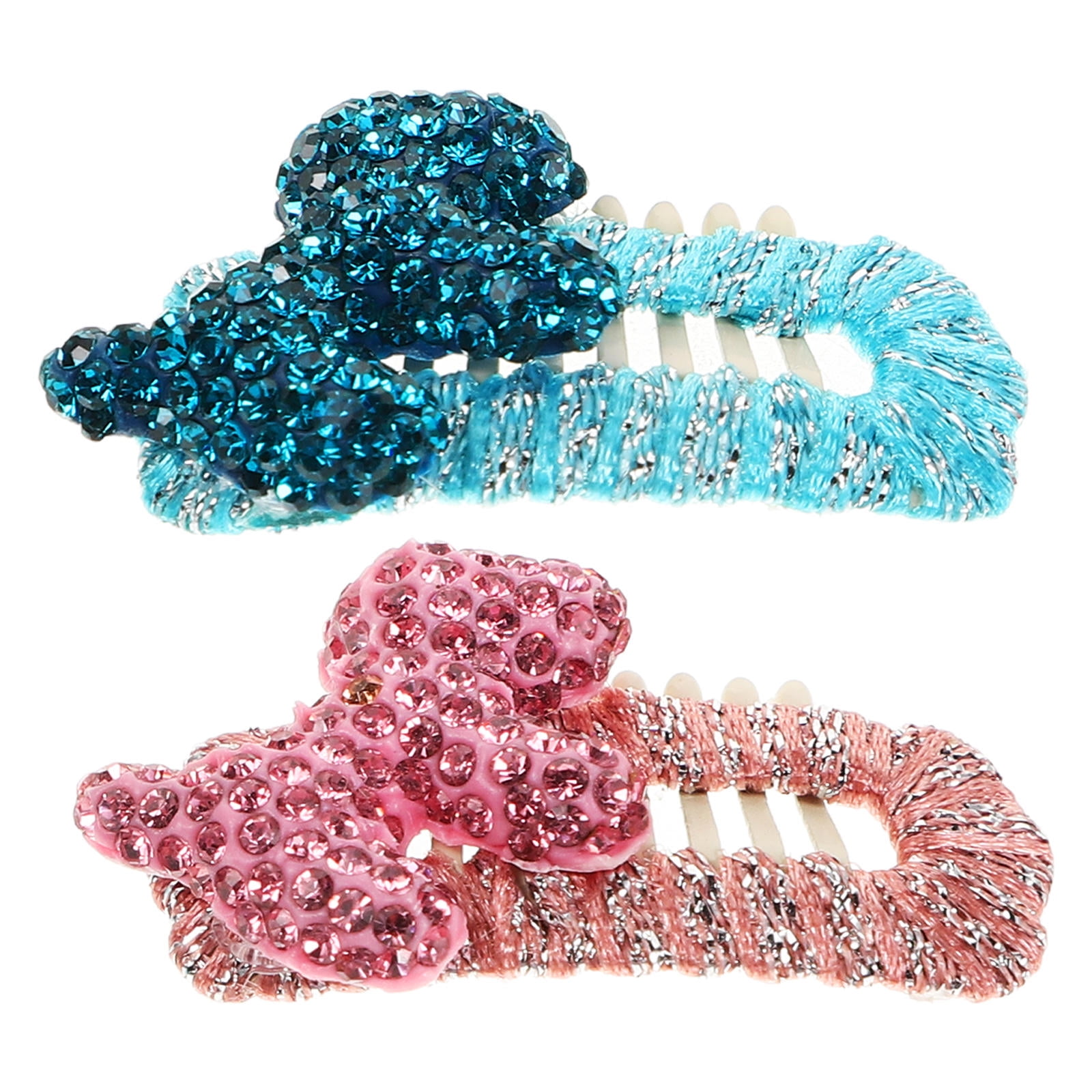 LITINKIMI 2Pcs Handmade Pet Hair Clips for Small Dogs Assorted Color Stylish Hair Accessories for